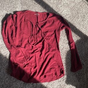 Burgundy Long sleeve Shirt SMALL